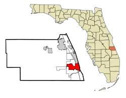 Location in Indian River County and the state of Florida