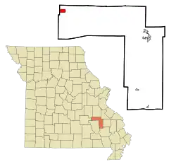 Location of Viburnum, Missouri
