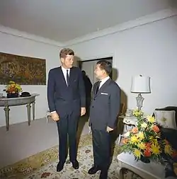 President John F. Kennedy with Prince Norodom Sihanouk in New York City in September 1961