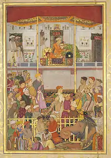 Jahangir Receives Prince Khurram at Ajmer on His Return from the Mewar Campaign, Balchand, c. 1635