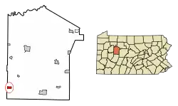 Location of Timblin in Jefferson County, Pennsylvania.