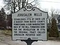 Jerusalem Mill Village Marker, December 2009