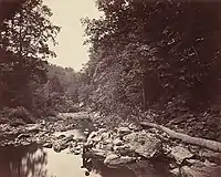 Broadhead’s Creek, Delaware Water Gap, 1863, albumen silver print, 26.1 x 34&nbsp;cm (10 3/8 × 13 in.) National Gallery of Art, Washington, D.C.