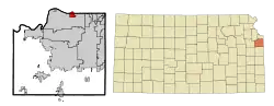 Location within Johnson County and Kansas