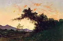 Jules Tavernier, Marin Sunset in Back of Petaluma, early 1880s
