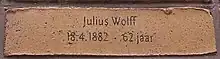 "Julius Wolff - 18.04.1882 - 62 jaar". National Holocaust Names Memorial, Amsterdam, 2023.
