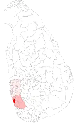 Location of Kalutara
