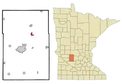 Location of Spicer, Minnesota