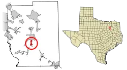 Location of Oak Grove in Kaufman County, Texas