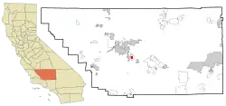 Location in California and in Kern County