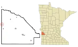 Location of Nassau, Minnesota
