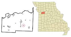 Location of Aullville, Missouri
