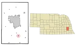 Location of Hickman, Nebraska
