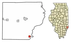 Location in Lawrence County, Illinois