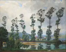 Poplars along Hobro Fjord, 1908