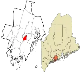 Location in Lincoln County and the state of Maine