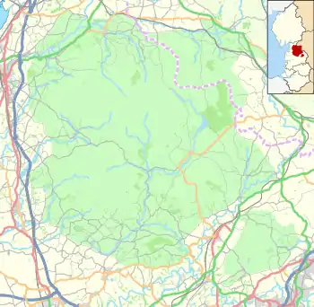 Stonyhurst is located in the Forest of Bowland