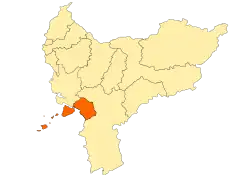 Location within West Kalimantan