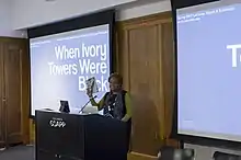 Mabel O. Wilson at the book launch for When Ivory Towers were Black at Columbia GSAPP