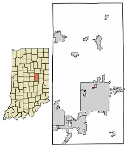 Location in Madison County, Indiana