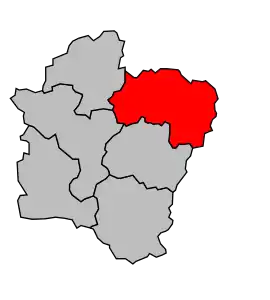 Location of the canton in the arrondissement of Rethel