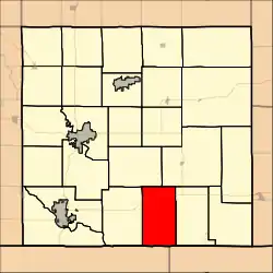 Location in Cowley County