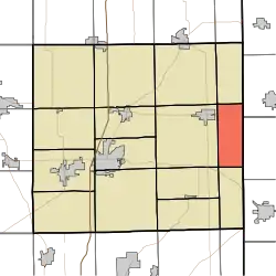 Location of Stafford Township in DeKalb County