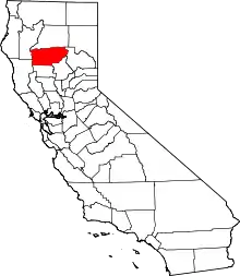 Location in the state of California