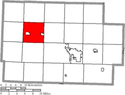 Location of Jefferson Township in Coshocton County