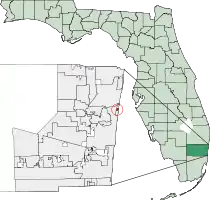 Location of Sea Ranch Lakes in Broward County, Florida