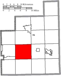 Location of Newbury Township in Geauga County