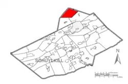 Map of Schuylkill County, Pennsylvania Highlighting North Union Township