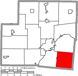 Location of Green Township in Shelby County