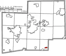 Location of Waynesburg in Stark County