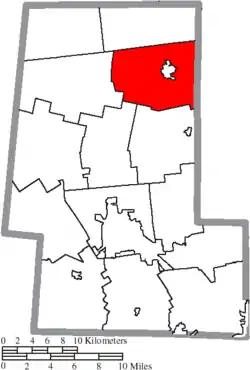 Location of Claibourne Township in Union County