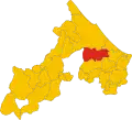 Position of Coriano in the Province of Rimini