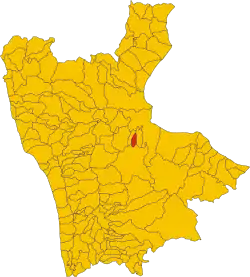 Vaccarizzo within the Province of Cosenza