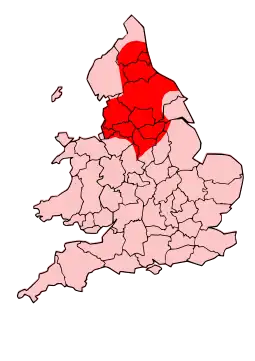 Approximate territory of the Brigantes
