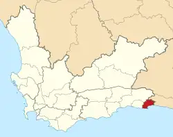 Location of Bitou Local Municipality within the Western Cape