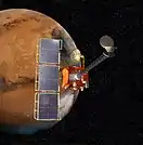 Artists' impression of the Mars Surveyor 2001 orbiter