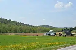 Fields and a farm on McCormick Road