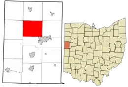 Location in Mercer County and the state of Ohio.