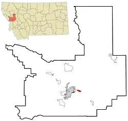 Location of West Riverside, Montana