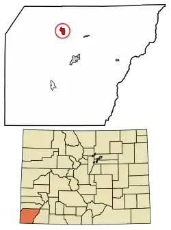 Location in Montezuma County, Colorado