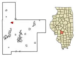 Location in Montgomery County, Illinois