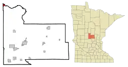Location of Motleywithin Morrison County, Minnesota