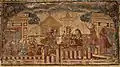 Mural of Indic deities from Shaheedi Asthan, Gurdwara Dera Sahib in Lahore