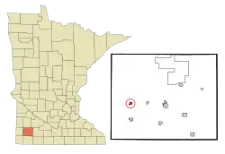 Location of Lake Wilsonwithin Murray County, Minnesota