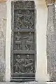 Musicians in relief on vertical slab in the Arakeshwara temple at Hole Alur