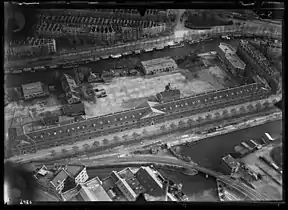 Aerial photo of the Sarphatistraat in a southerly direction